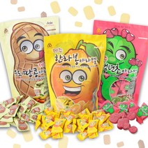 오렌지나무 발렌타인데이 화이트데이 캔디 카라멜 기념일 선물 젤리 선물세트, 제주 종합 카라멜(땅콩+한라봉+백년초_, 3봉