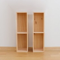 [갤러리데코] 간편조립 DIY 편백나무 슬림 2단 책장 틈새 수납장 1p, 상세 설명 참조