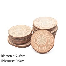 3-12cm 두꺼운 천연 소나무 원형 미완성 나무 조각 껍질 로그 디스크 DIY 공예 소박한 장식 웨딩, 03 1pcs 5-6cm
