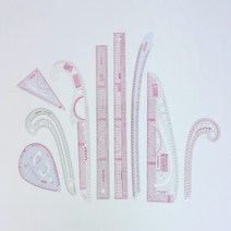 패턴제도 그레이딩 암홀 삼각축도 곡선 물방울 자 9종류, 2 곡선자