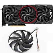 컴퓨터PC 3 피스 87MM T129215SU ASUS RTX2070 ROG STRIX-GeForce RTX 2060 Super 2080 Ti 또는 RX 5600 XT 5700XT, 6PIN