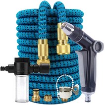 농약 호스릴 호스감는기계 급수 호스 45 M 잔디 고압 신축성 정원 청소 물방울 스프링클러, [01] 2분의 1 ', [06] 125ft, [05] Hose set E