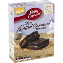 베티크로커 구이 솔티드 카라멜 브라우니 믹스 430g Betty Crocker Gooey Salted Caramel Brownie Mix, 1팩