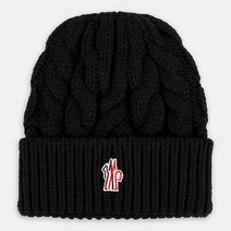 디몬트 22 F/W 몽클레어 로고 패치 꽈배기 니트 비니(블랙) 3B00009 M1172 999