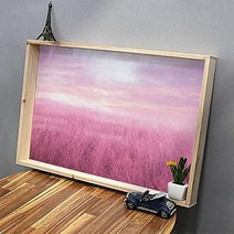 아트박스/꾸밈 bh444-우드프레임액자_핑크뮬리풍경(대형), 타입1_이미지