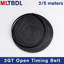 25meter gt2-6mm 오픈 타이밍 벨트 너비 6mm 10mm 고무 소재 pitch2mm 블랙 2gt reprap 3d 프린터 부품용 동기 벨트, 1개, 3미터