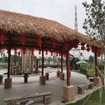 인조 볏집 지푸라기 초가 지붕 PVC 플라스틱 자재, 노란색