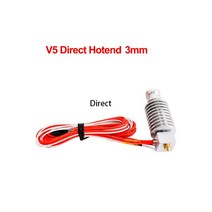킹룬 원격 직접 거리 프린트 헤드 12V 24V 3D 프린터 핫 엔드 E3D V5 V6 J-헤드 보우덴 압출기 0.4mm 노즐 1.75 3mm 필라멘트, [02] 24V, [07] V5 Direct Hotend 3mm