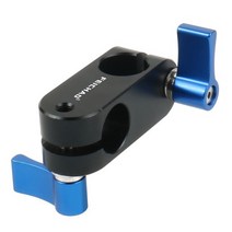 90도 직각 2 구멍 15mm 막대 장비 클램프 어댑터 m5 나사 5d2 5d3 a7s gh4 dslr 카메라 사진 어깨 핸드 그립 모니터, 02 푸른 색