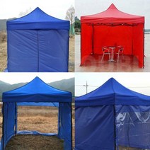 접이식 천막풀세트 ABC형 3mx2m (지붕+프레임+심플바람막이4면), 3mx2m(ABC형), 레드