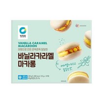 청정원 홈카페 청정원 바닐라카라멜 마카롱 250g (25g 10) 어린이 회사 탕비실 간식 여행 토스트 야식 술안주, 11개