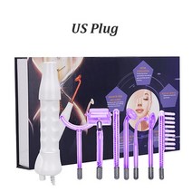 레이저토닝 고주파 리프팅 치료기 고주파 얼굴 뷰티 스타 7 인 1 전극 유리 튜브 페이셜, With Box US Plug