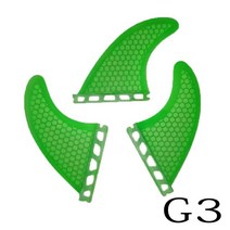 서핑보드 BiLong futt G3 서핑 보드 지느러미 탄소 섬유 퀼하스 작은 스러스터 벌집 스키임 핀, [04] green