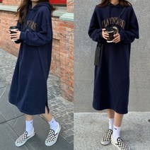원피스 롱 기모 나시 여자 후드 패션 프릴 여름 루즈핏 반팔 여성 코디 데일리룩 미디