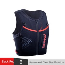 AONIJIE C9106 10L 빠른 건조 스포츠 배낭 수화 팩 조끼 가방 하이킹 달리기 마라톤 경주 용 지퍼 포함, 사이즈 6