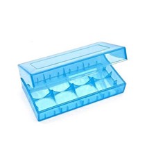 룸미러 차량 자동차 블랙박스 플라스틱 배터리 케이스 홀더 보관 상자 18650 CR123A 16340 컨테이너 가방 주최자, Transparent Blue
