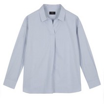 탑텐 22년 여성 포플린 코튼 카라 풀오버 긴팔 셔츠 BL