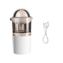 휴대용 전기 과일 과즙 감귤류 오렌지 레몬 회전 프레스 USB 충전식 압착기 압력 홈 주방, 01 White
