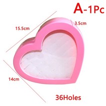 악세사리진열대 핑크 하트 모양의 반지 귀걸이 주최자 쇼케이스 귀 스터드 디스플레이 스탠드 홀더 랙 트레