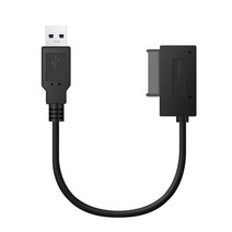 외장형 씨디롬 DVD 플레이어 odd 35cm usb 어댑터 pc 6p + 7p cd dvd rom sata to usb 2.0 변환기 슬림 라인 sata 어댑터 pc 24, 협력사, 검은 색