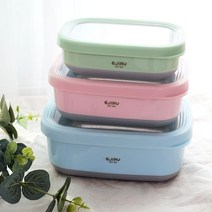 직장인 도시락 3종 에지리 스텐 도시락통(핑크), 에지리스텐씰(핑크)