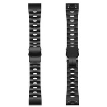 Garmin Fenix 7X 7 Solar 6x Pro/EPIX/Descent Mk2i 스트랩 팔찌 시계 밴드 용 QuickFit 26mm 22mm 티타늄 금속 스틸 시계 밴드, Black