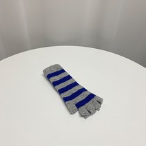 스트라이프 단가라 울 핸드워머 남녀공용 손토시, 블루