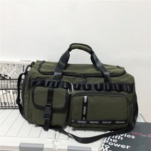 스키 운동 장비 초대형 대용량 백팩 남녀 공용 단거리 여행 가볍습니다. 건습 분리, B 군사 녹색
