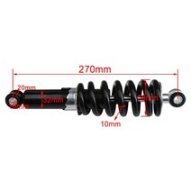 범용 메카닉 스프링 쇼크 업소버 800lbs 240mm 250mm 260mm 핏 152, 협력사, 270mm 리어 쇼크