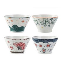 MONTHERIA 몬테리아 도자기그릇 예쁜그릇 라면 그릇냉면 그릇 세트 4P ZN-, C혼합