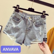 높은 허리 데님 반바지 여성 여름 느슨한 얇은 팬츠