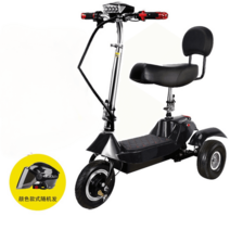 삼륜전기자전거 시골 어르신 접이식전동 배달 성인용 가족용, 48V, 납산 배터리 검은색 2인승