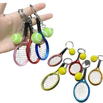 스크린테니스장 테니스 잘치는법 선수권 대회 12개 세트 기념품, 테니스 키링 랜덤 총12개 세트