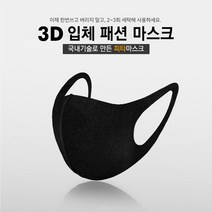 3D 입체 패션 마스크 연예인 마스크, 1, 3D 입체패션마스크free/블랙