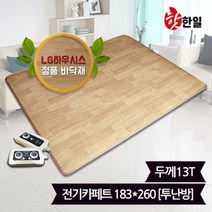 한일 핫한일 LG하우시스 뉴청맥 전기장판 전기카페트 13T(183x260)_투난방