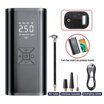 타이어 공기주입기 에어컴프레셔 휴대용 자동차 공기 펌프 12v 압축기 타이어 팽창기 전화 충전 트럭 오토, 03 USB Power Bank