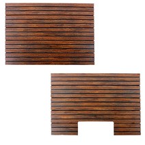 원목무늬 대형 플라스틱 발판 20mm(홈/일반) 화장실 현관 욕실 다용도, 발판대(홈), 1개
