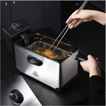 까사니 쿠치나 전기튀김기 3.5L 가정용 미니튀김기 윤식당 가마솥 치킨 감자 튀김기계, DF35X