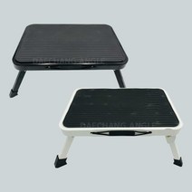 접이식 다용도 발판 캠핑 1단 사다리 가정용 매장용 카라반 폴딩 블랙, 1개
