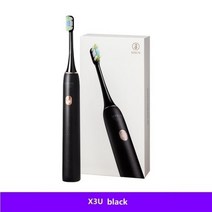 전동 무선 스마트 칫솔 SOOCAS Sonic X3U 업그레이드 울트라 소닉 자동 브러시 방수 USB type c 고속 충전, [01] black brush only