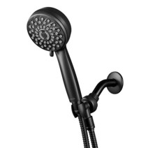 Waterpik 고압 핸드 헬드 샤워 헤드 호스 포함 PowerPulse 마사지 7가지 모드 크롬 XPB-763ME 워터픽, Matte Black