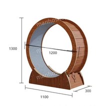 고양이운동기구 캣타워 무소음 스크래쳐 캣워커 쳇바퀴 베어링 장난감 대형 나비나무 운동기구, 10. 월넛 MDF 특대