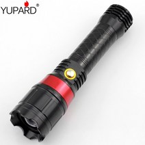 YUPARD 붉은 색 레이저 빛 포인터와 다용도 led 해루질 손전등 후레쉬 크리 어 Q5 LED zoomable 플래시 전술 조준, [01] Black