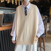 반집업 하프집업 니트 카라티 스웨터 조끼 남성 v 넥 느슨한 모든 경기 솔리드 심플 식 대학 커플 인기있는 봄 소프트 패션 디자인