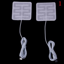 따뜻한 열선 패드 전기 난방 USB 온열 발열 보온 히팅 2pcs 5V 탄소 섬유 손 따뜻하게 필름 겨울 적외선 열 매트, 1