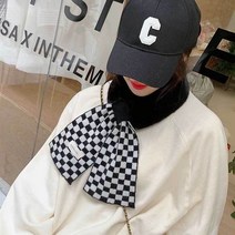 체크무늬 털목도리 페이크 퍼 FUR 밍크머플러 겨울 정장코디 [스테디 홈]