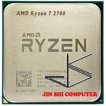 AMD-Ryzen 7 2700 3.2 GHz 8 코어 Sinteen-Thread 16M 65W CPU 프로세서 YD2700BBM88AF 소켓 AM4 팬 없음, 한개옵션0