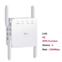 장거리 무선 와이파이 리피터 5G 와이파이 리피터 신호 확장기 네트워크 와이파이 부스터 1200Mbps 5, 02 1200Mbps Version_02 미국 플러그