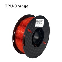프린트보드 필라멘트 Kingroon-TPU 1.75mm 3D 프린터 소프트 프린팅 플라스틱 소재 거품 없음 프린터 용 1KG 2.2LBS 스풀113588, 01 주황색