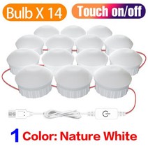 현관 인테리어 벽 전신거울 예쁜 대형 LED Dimmable 미러 메이크업 허영 램프 5V 화장품 전구 USB 드레싱 테이블 261014pcs 백라이트, 14Bulbs_Two Years Warranty | N